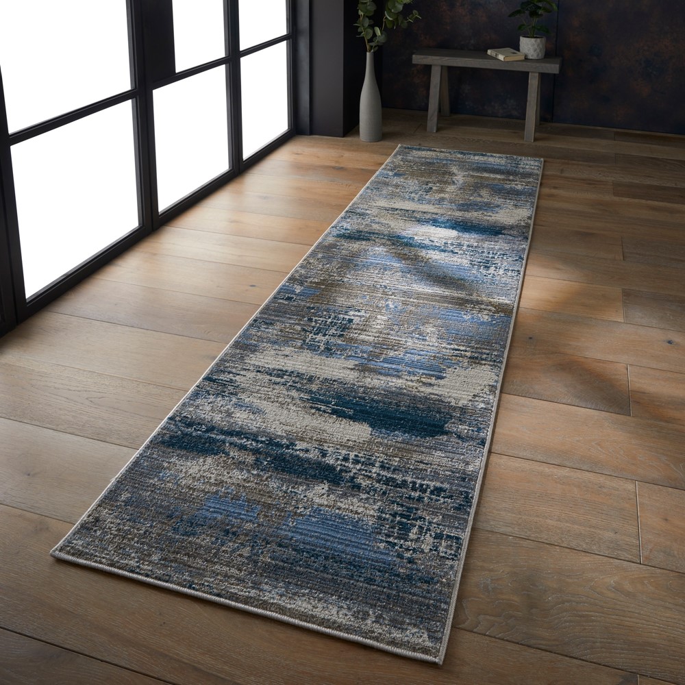 Mojave 91B Distressed Abstract Runner Rugs in Multi